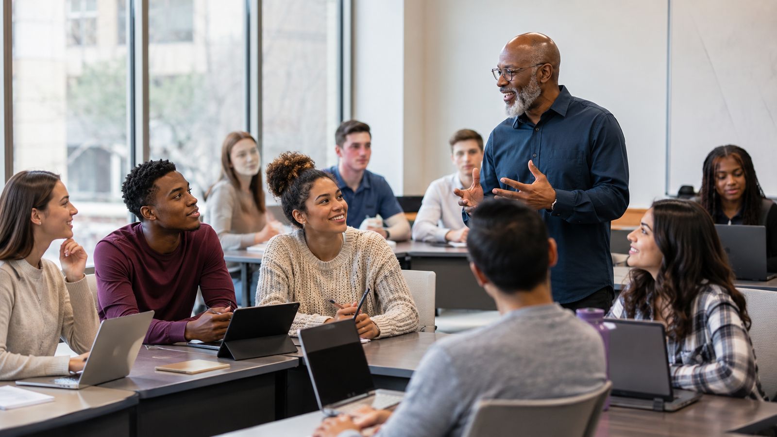 An instructor leading a professional development session